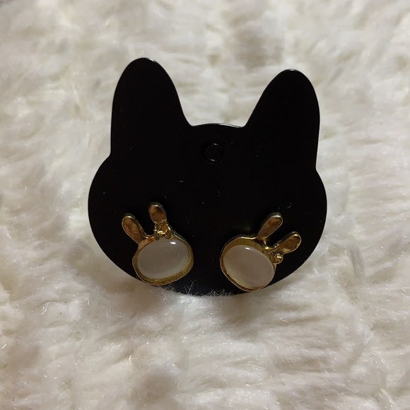 3 for 10 EARRINGS - white bunny 🐰 - Picture 1 of 3